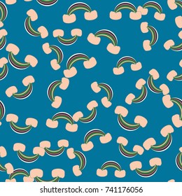 Rainbow seamless pattern. Rainbows design for textile, interior design, linens, etc. Cute abstract kids background.