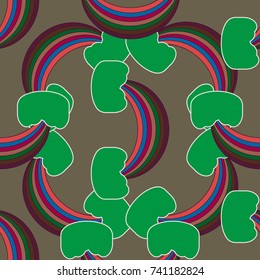 Rainbow seamless pattern. Rainbows design for textile, interior design, linens, etc. Cute abstract kids background.