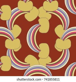 Rainbow seamless pattern. Rainbows design for textile, interior design, linens, etc. Cute abstract kids background.