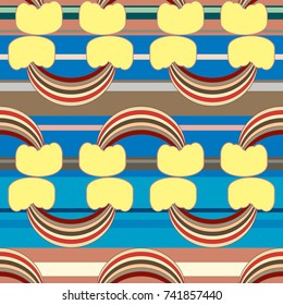 Rainbow seamless pattern. Rainbows design for textile, interior design, linens, etc. Cute abstract kids background.