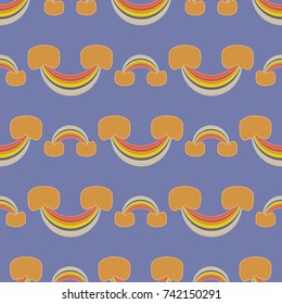 Rainbow seamless pattern. Rainbows design for textile, interior design, linens, etc. Cute abstract kids background.