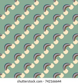 Rainbow seamless pattern. Rainbows design for textile, interior design, linens, etc. Cute abstract kids background.