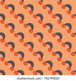 Rainbow seamless pattern. Rainbows design for textile, interior design, linens, etc. Cute abstract kids background.