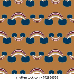 Rainbow seamless pattern. Rainbows design for textile, interior design, linens, etc. Cute abstract kids background.