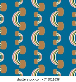 Rainbow seamless pattern. Rainbows design for textile, interior design, linens, etc. Cute abstract kids background.