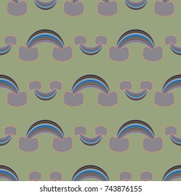 Rainbow seamless pattern. Rainbows design for textile, interior design, linens, etc. Cute abstract kids background.