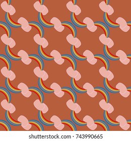 Rainbow seamless pattern. Rainbows design for textile, interior design, linens, etc. Cute abstract kids background.