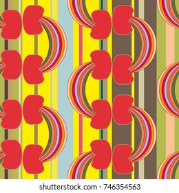 Rainbow seamless pattern. Rainbows design for textile, interior design, linens, etc. Cute abstract kids background.