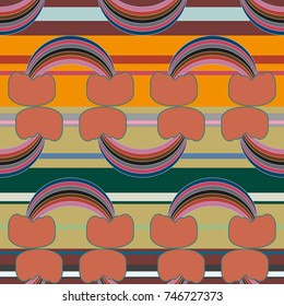 Rainbow seamless pattern. Rainbows design for textile, interior design, linens, etc. Cute abstract kids background.