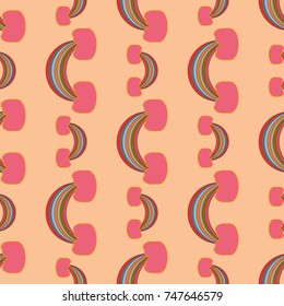 Rainbow seamless pattern. Rainbows design for textile, interior design, linens, etc. Cute abstract kids background.