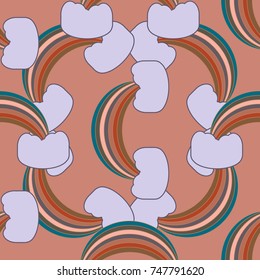 Rainbow seamless pattern. Rainbows design for textile, interior design, linens, etc. Cute abstract kids background.