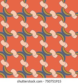 Rainbow seamless pattern. Rainbows design for textile, interior design, linens, etc. Cute abstract kids background.
