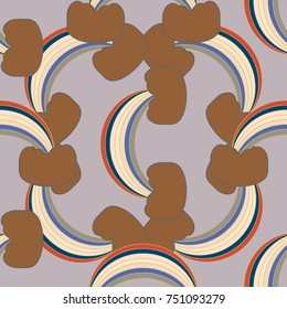 Rainbow seamless pattern. Rainbows design for textile, interior design, linens, etc. Cute abstract kids background.