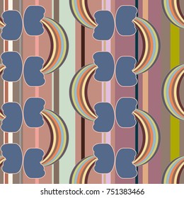 Rainbow seamless pattern. Rainbows design for textile, interior design, linens, etc. Cute abstract kids background.