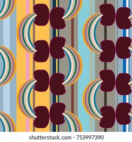 Rainbow seamless pattern. Rainbows design for textile, interior design, linens, etc. Cute abstract kids background.