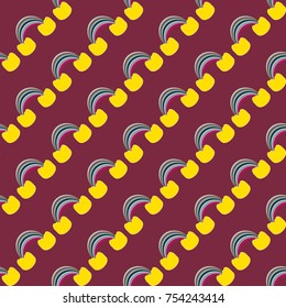 Rainbow seamless pattern. Rainbows design for textile, interior design, linens, etc. Cute abstract kids background.