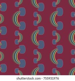 Rainbow seamless pattern. Rainbows design for textile, interior design, linens, etc. Cute abstract kids background.