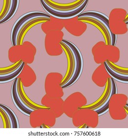 Rainbow seamless pattern. Rainbows design for textile, interior design, linens, etc. Cute abstract kids background.