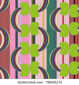 Rainbow seamless pattern. Rainbows design for textile, interior design, linens, etc. Cute abstract kids background.