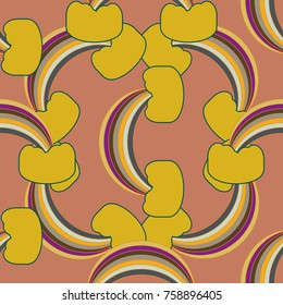 Rainbow seamless pattern. Rainbows design for textile, interior design, linens, etc. Cute abstract kids background.