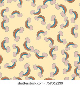 Rainbow seamless pattern. Rainbows design for textile, interior design, linens, etc. Cute abstract kids background.