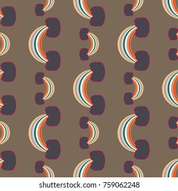 Rainbow seamless pattern. Rainbows design for textile, interior design, linens, etc. Cute abstract kids background.