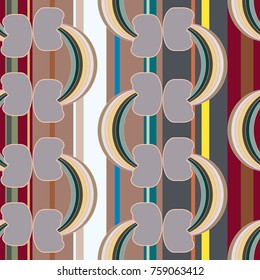 Rainbow seamless pattern. Rainbows design for textile, interior design, linens, etc. Cute abstract kids background.