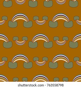 Rainbow seamless pattern. Rainbows design for textile, interior design, linens, etc. Cute abstract kids background.