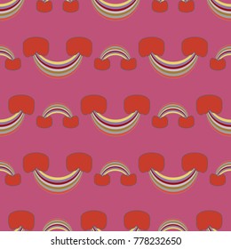 Rainbow seamless pattern. Rainbows design for textile, interior design, linens, etc. Cute abstract kids background.