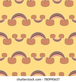 Rainbow seamless pattern. Rainbows design for textile, interior design, linens, etc. Cute abstract kids background.