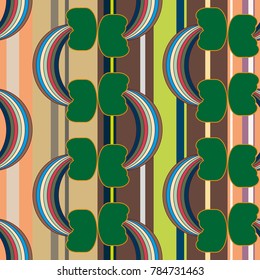 Rainbow seamless pattern. Rainbows design for textile, interior design, linens, etc. Cute abstract kids background.
