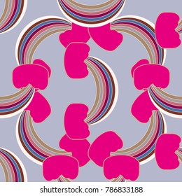 Rainbow seamless pattern. Rainbows design for textile, interior design, linens, etc. Cute abstract kids background.