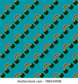 Rainbow seamless pattern. Rainbows design for textile, interior design, linens, etc. Cute abstract kids background.