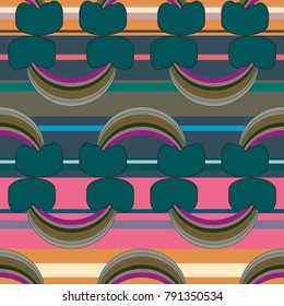 Rainbow seamless pattern. Rainbows design for textile, interior design, linens, etc. Cute abstract kids background.