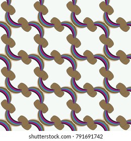 Rainbow seamless pattern. Rainbows design for textile, interior design, linens, etc. Cute abstract kids background.