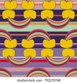Rainbow seamless pattern. Rainbows design for textile, interior design, linens, etc. Cute abstract kids background.