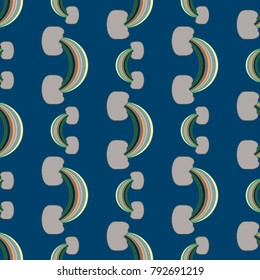 Rainbow seamless pattern. Rainbows design for textile, interior design, linens, etc. Cute abstract kids background.