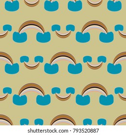 Rainbow seamless pattern. Rainbows design for textile, interior design, linens, etc. Cute abstract kids background.