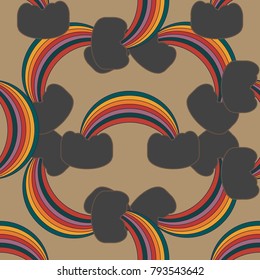 Rainbow seamless pattern. Rainbows design for textile, interior design, linens, etc. Cute abstract kids background.
