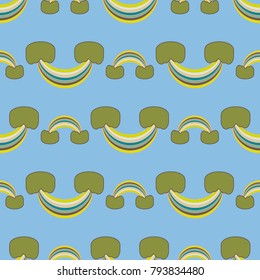 Rainbow seamless pattern. Rainbows design for textile, interior design, linens, etc. Cute abstract kids background.