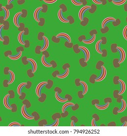 Rainbow seamless pattern. Rainbows design for textile, interior design, linens, etc. Cute abstract kids background.