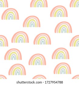 rainbow seamless pattern soft colors 