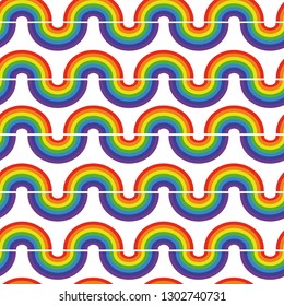 Rainbow seamless pattern. Vector background. - Vector eps 10