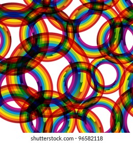 Rainbow seamless pattern. Vector background.