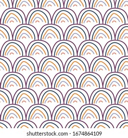 Rainbow seamless pattern. Weather  illustration for poster, card Kids textile design