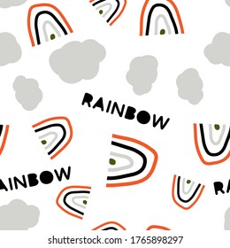 Rainbow seamless pattern for your design. Modern background