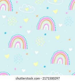 Rainbow seamless repeat all over print