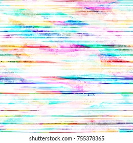 Rainbow seamless texture from horizontal lines and spots. Abstract vector background for web page, banners backdrop, fabric, home decor, wrapping