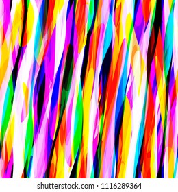 Rainbow seamless texture from vertical wavy stripes. Abstract vector background for web page, banners backdrop, fabric, home decor, wrapping