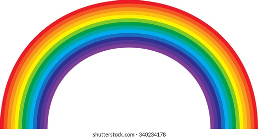 Rainbow Semicircle Stock Vector (royalty Free) 340234178 